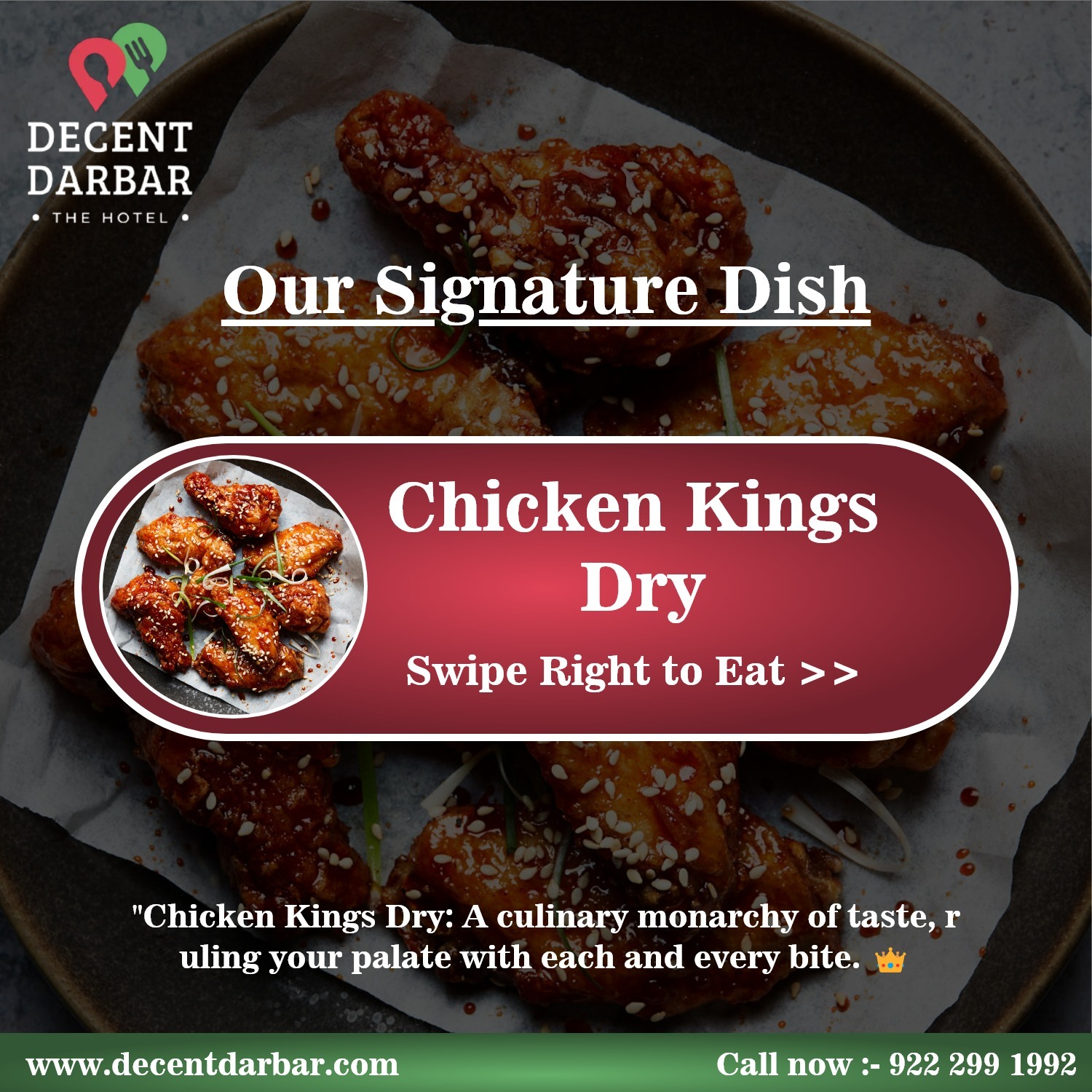 Indulge in royalty with our Signature Dish