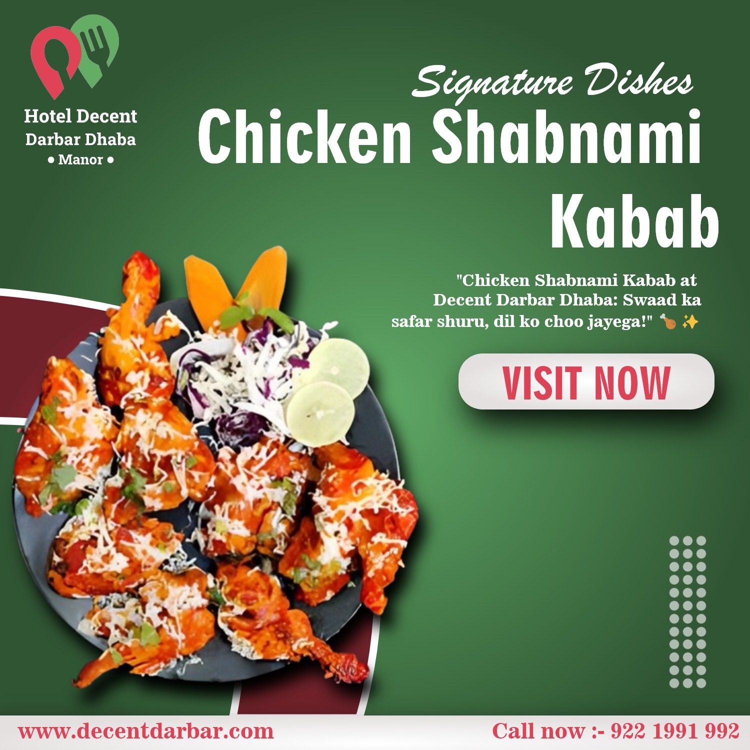 Welcome to Hotel Decent Darbar Dhaba Manor, where 